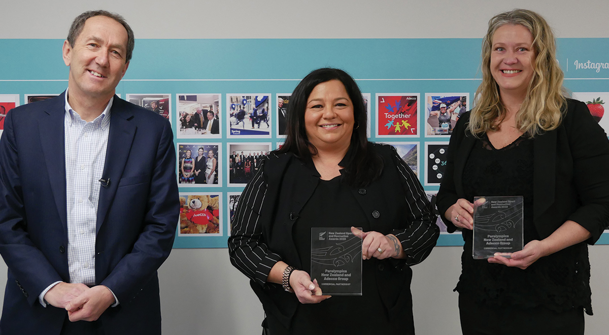 Adecco New Zealand and Paralympics New Zealand  commercial partnership recognised